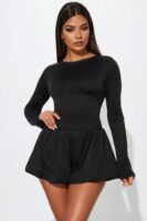 Romper with contrast trim
