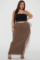 Skirt with a ribbed knit