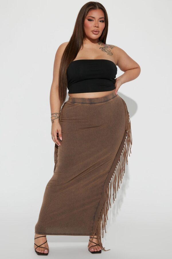 Skirt with a ribbed knit