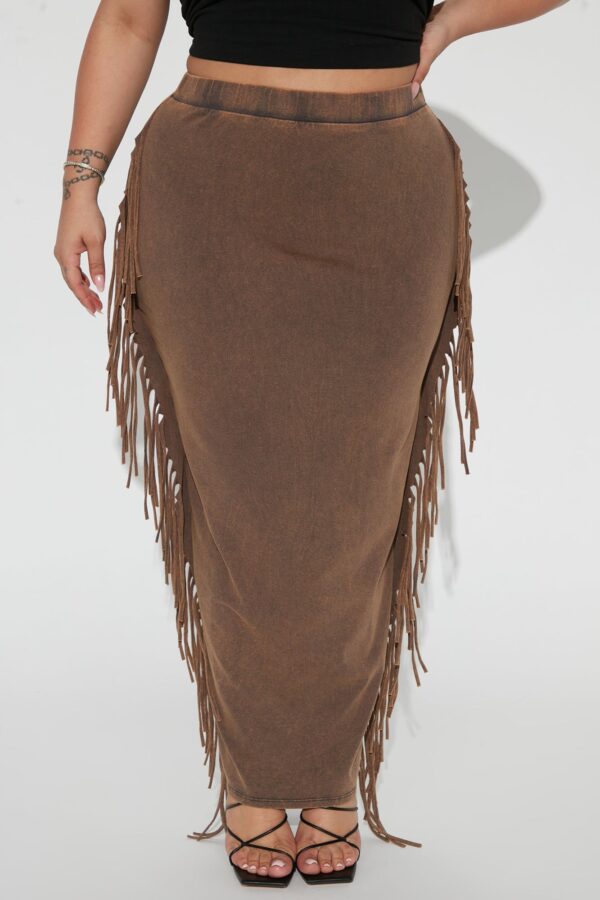 Skirt with a ribbed knit
