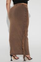 Skirt with a ribbed knit