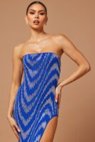 Esme Embellished Midi Dress - Royal