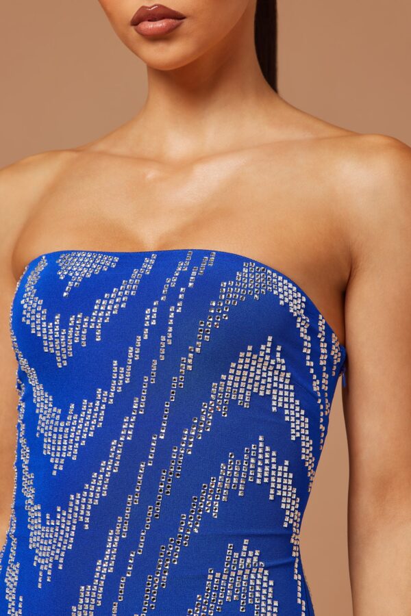 Esme Embellished Midi Dress - Royal