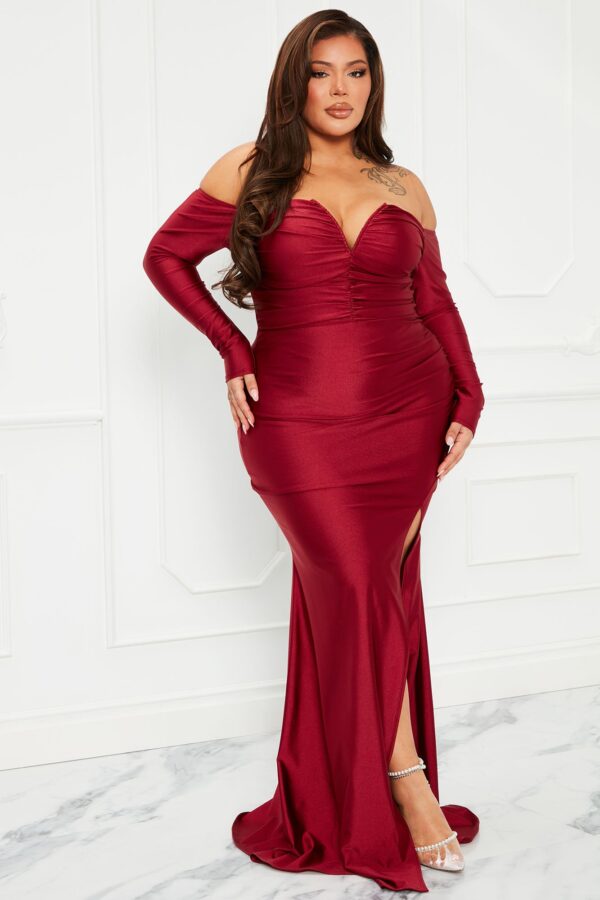 Wine Dress with maxi