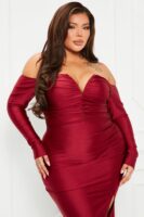 Wine Dress with maxi