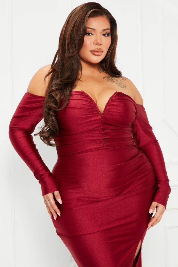 Wine Dress with maxi