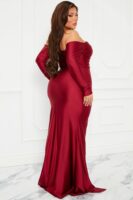 Wine Dress with maxi