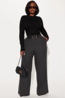 Wide-Leg Pants in Charcoal