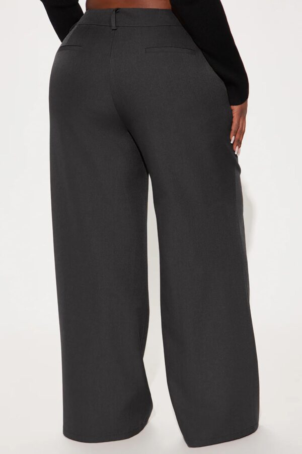Wide-Leg Pants in Charcoal