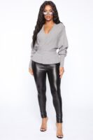 Gray Pullover with v-neck