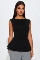Top in Black 68% rayon