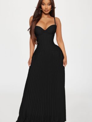 Black Pleated Dress