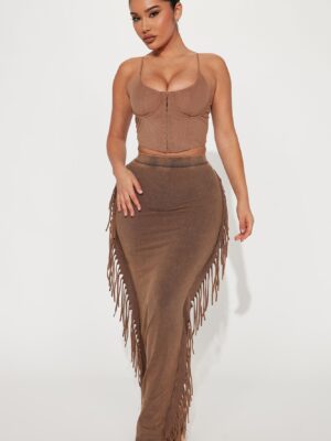 Skirt with a ribbed knit