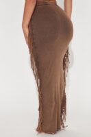 Skirt with a ribbed knit