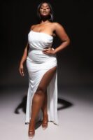 White Dress with square neck
