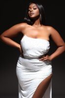 White Dress with square neck