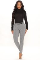 Pants in Black 74% rayon, 12% polyester, 11% nylon, and 3% spandex