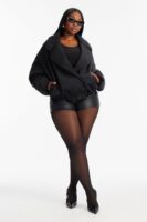 Coat with an oversized