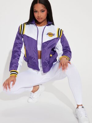 Purple Mock-Neck Jacket