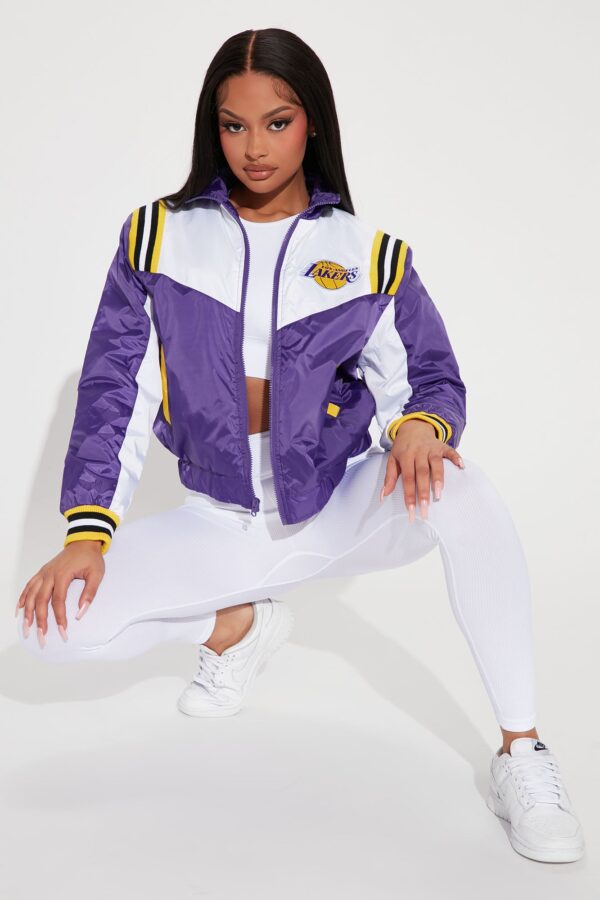 Purple Mock-Neck Jacket