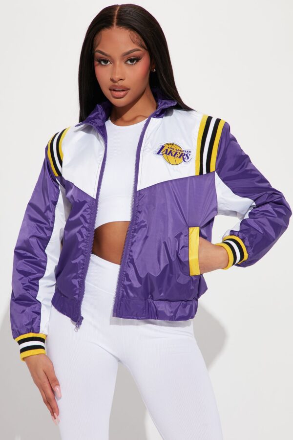 Purple Mock-Neck Jacket