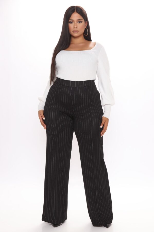 Black and White Pleated Dress