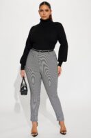 Pants in Black 74% rayon, 12% polyester, 11% nylon, and 3% spandex