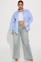 Shirt in White and Blue
