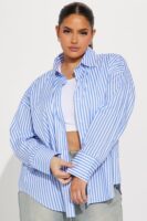 Shirt in White and Blue