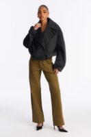Coat with an oversized