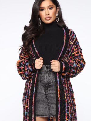Cardigan in Black 60% polyester