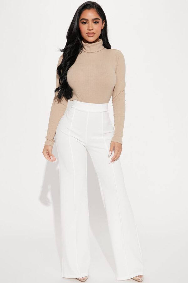 Pleated Dress in White