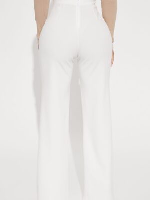 Pleated Dress in White