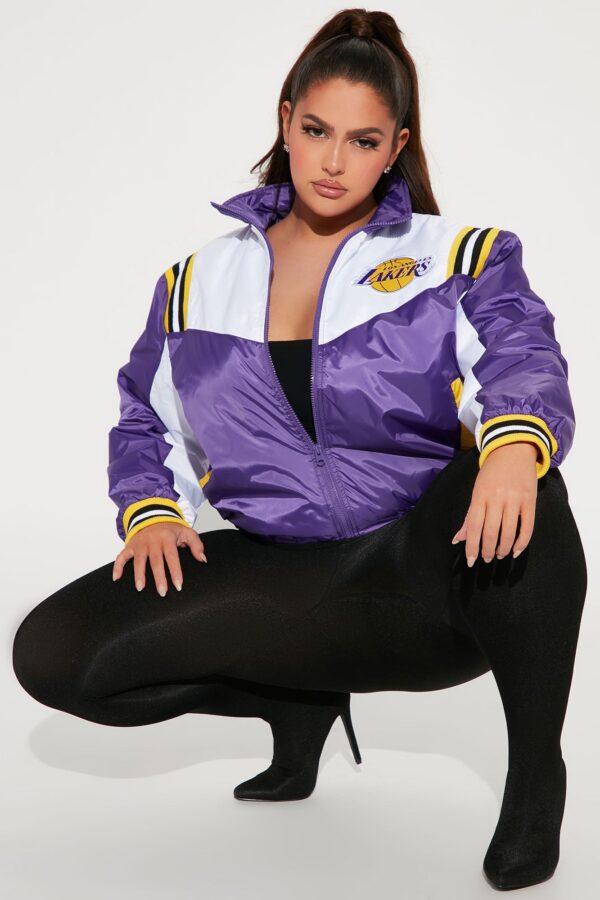 Purple Mock-Neck Jacket