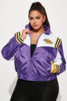 Purple Mock-Neck Jacket
