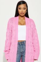Ladies Kit Pink Cardigan