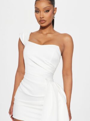 White One-Shoulder Dress