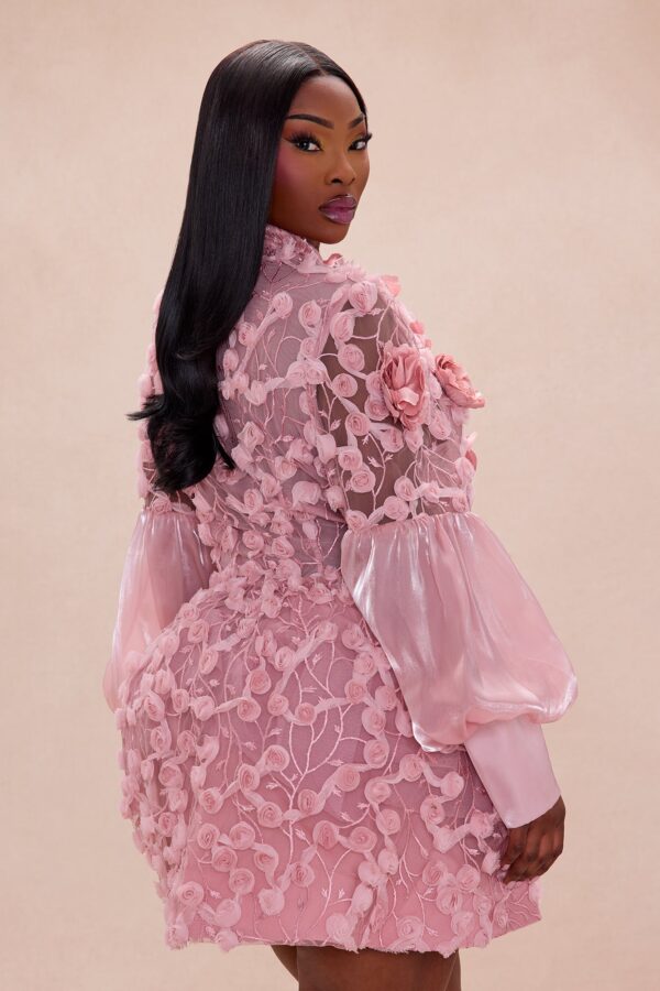 Dress with mock neck