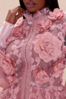 Dress with mock neck