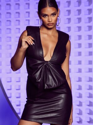 Dress with a v neck