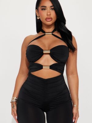 Think It Over Jumpsuit - Black