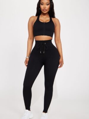 Leggings with a ribbed knit