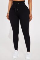 Leggings with a ribbed knit