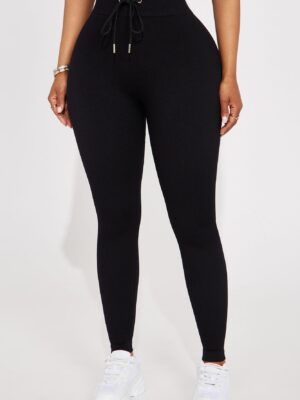 Leggings with a ribbed knit