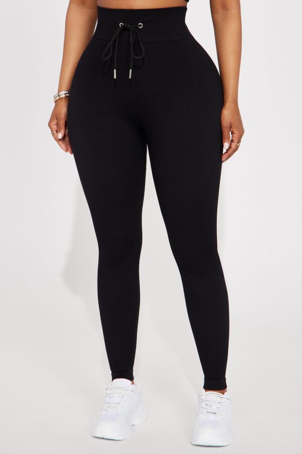 Leggings with a ribbed knit