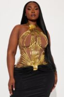 Dress in Black and Gold 82% nylon