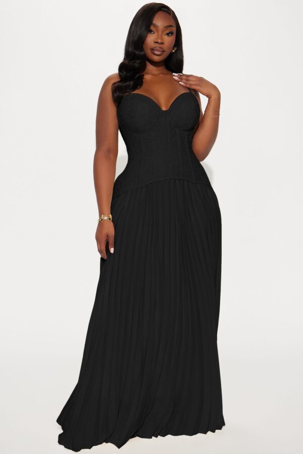 Black Pleated Dress