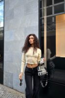 Cream Cropped Cardigan