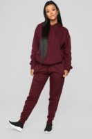 Burgundy Oversized Pants