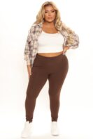 Leggings in Chocolate 95% cotton